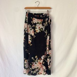 Band Of Gypsies Floral Wrap Skirt